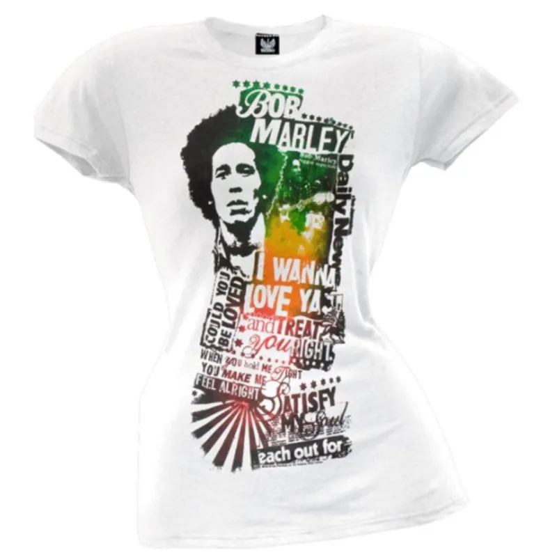 Bob Marley - I Wanna Love Juniors T-Shirt sold by Old Glory