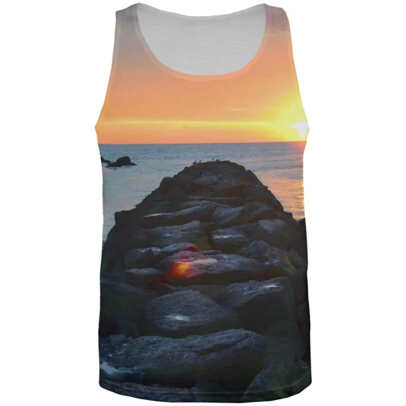 Beach Sunset All Over Adult Tank Top sold by Old Glory