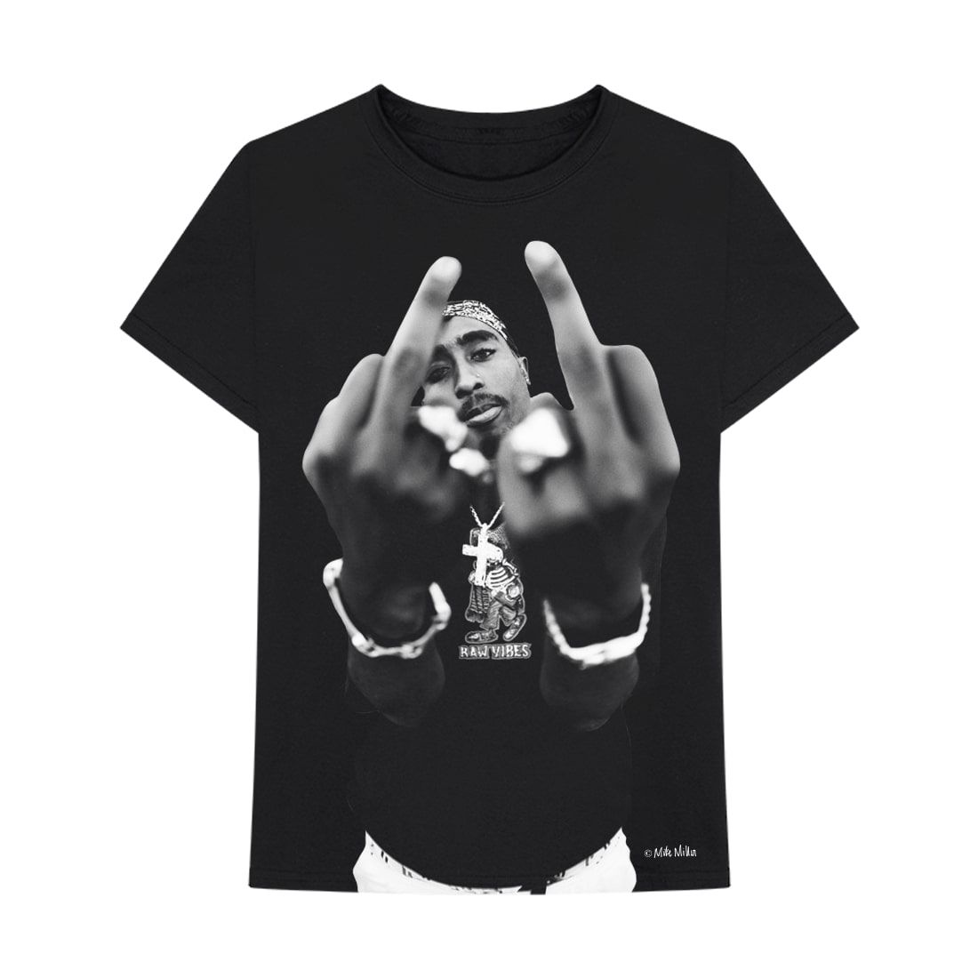 Tupac - Middle Finger Mens T Shirt sold by Old Glory