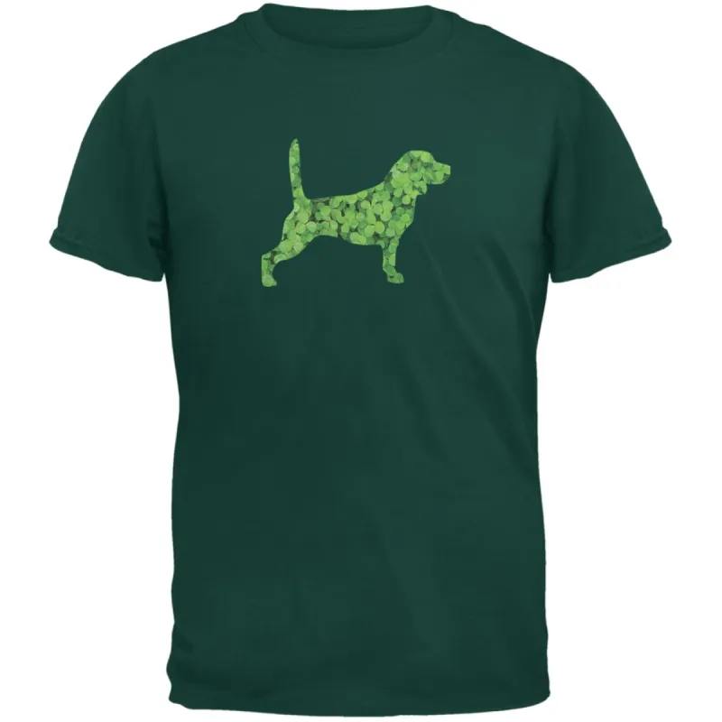 St. Patricks Day - Beagle Shamrock Forest Adult T-Shirt made by Old Glory
