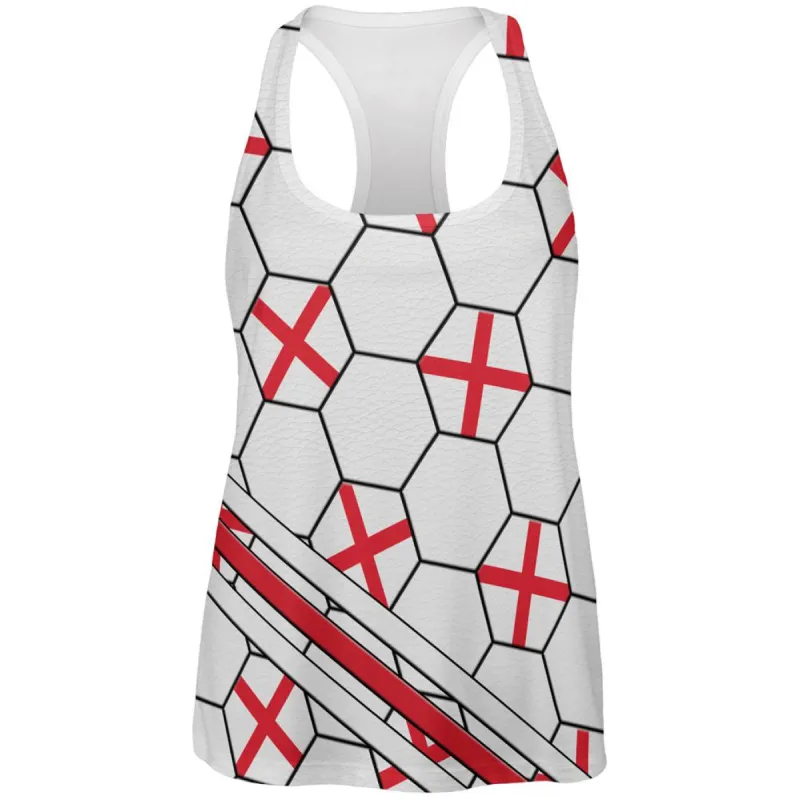 World Cup England Soccer Ball All Over Womens Work Out Tank Top sold by Old Glory