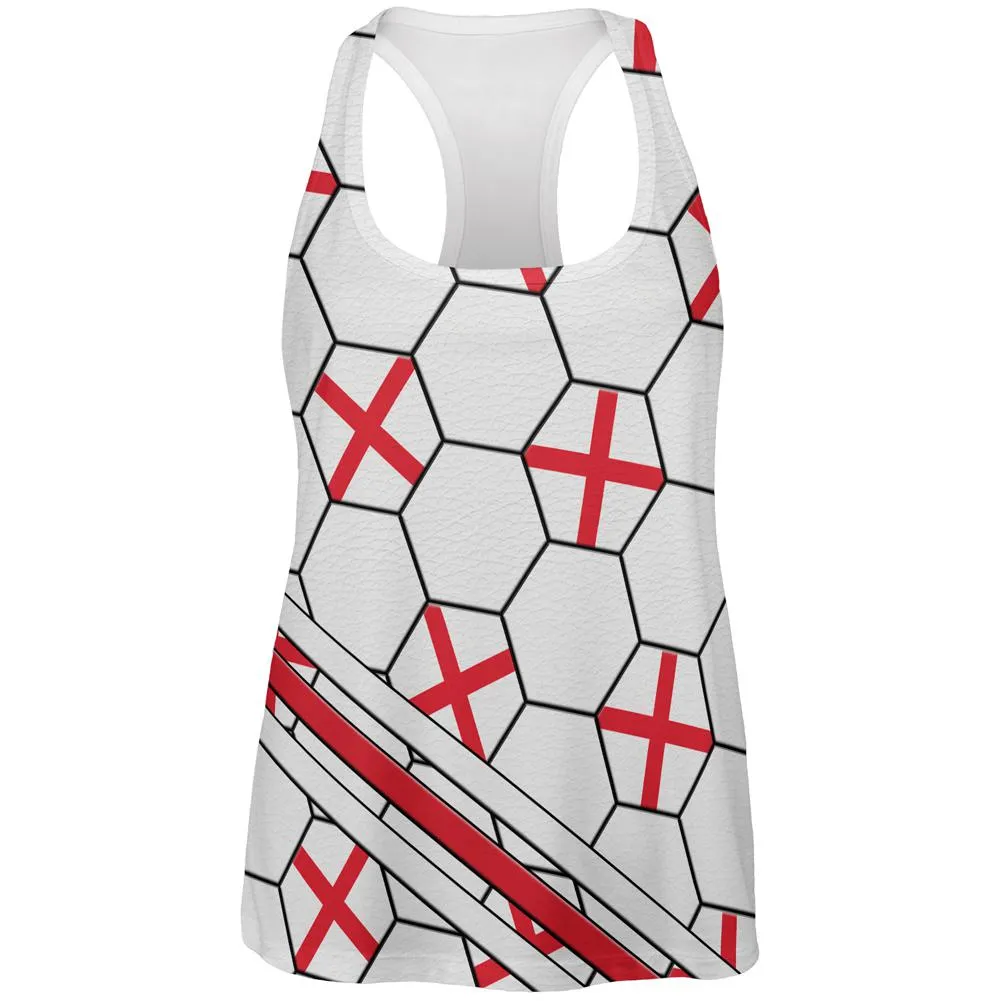 World Cup England Soccer Ball All Over Womens Work Out Tank Top sold by Old Glory