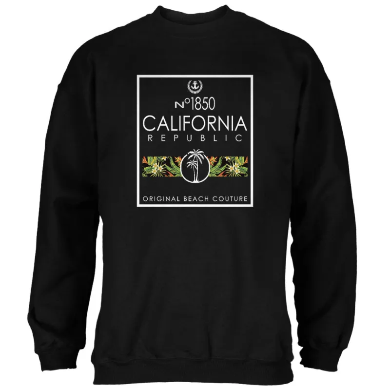 Floral Palm Tree Beach Couture California Republic Mens Sweatshirt sold by Old Glory