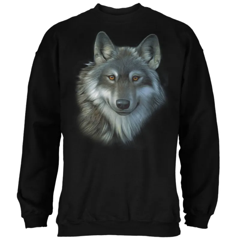 Timber Wolf Face Mens Sweatshirt sold by Old Glory