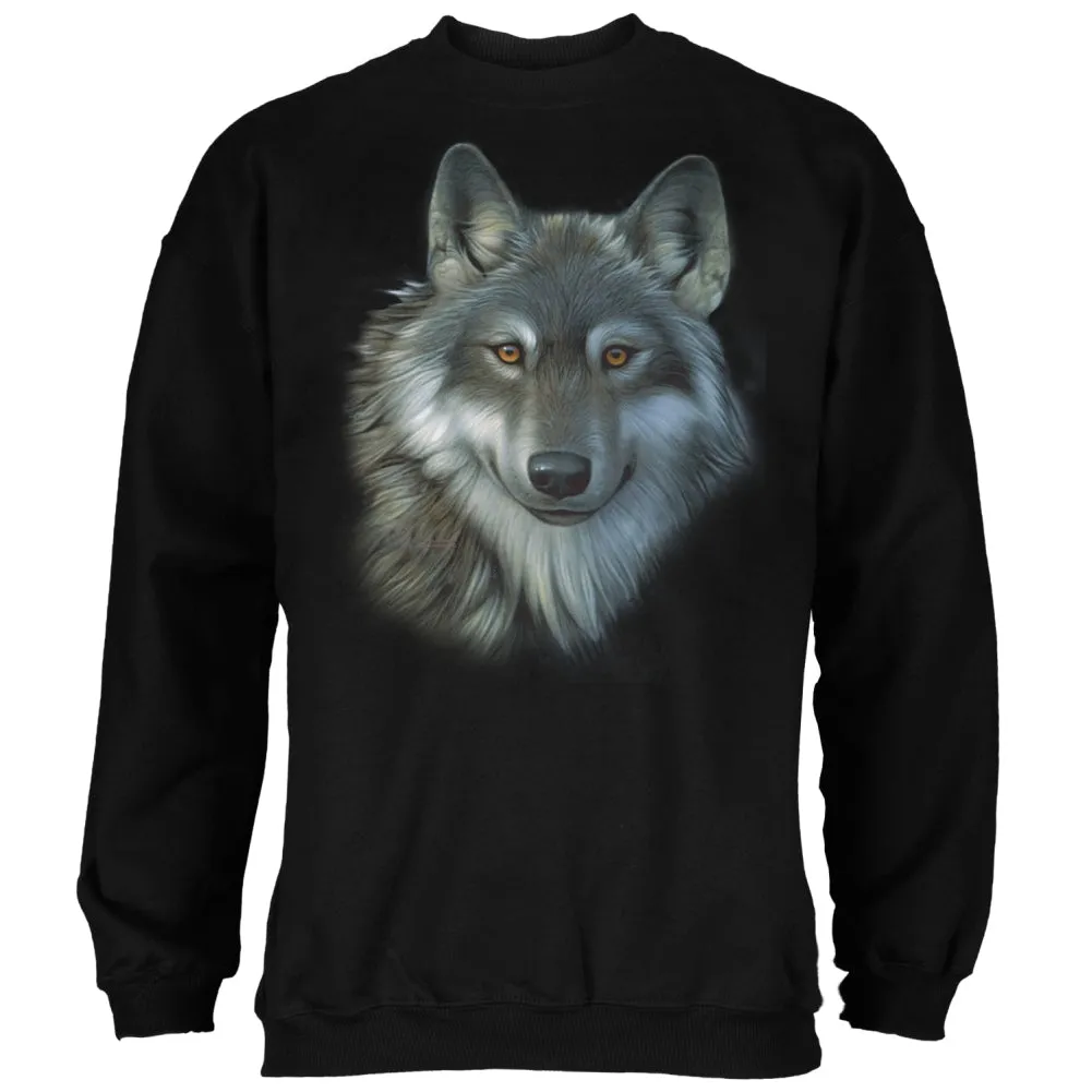 Timber Wolf Face Mens Sweatshirt sold by Old Glory