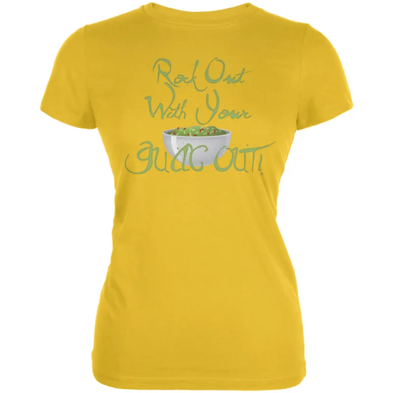 Cinco De Mayo Rock Out With Your Guac Out Juniors Soft T Shirt sold by Old Glory