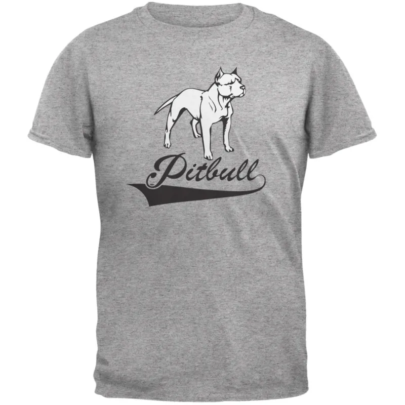 Pit Bull Heather Grey Adult T-Shirt sold by Old Glory