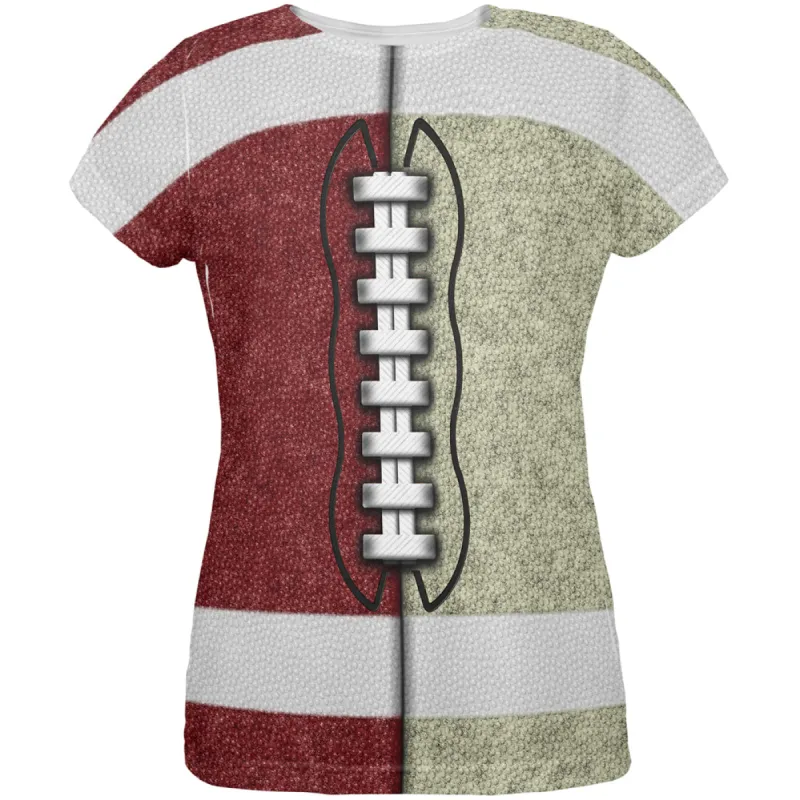 Fantasy Football Team Maroon and Gold All Over Womens T Shirt sold by Old Glory