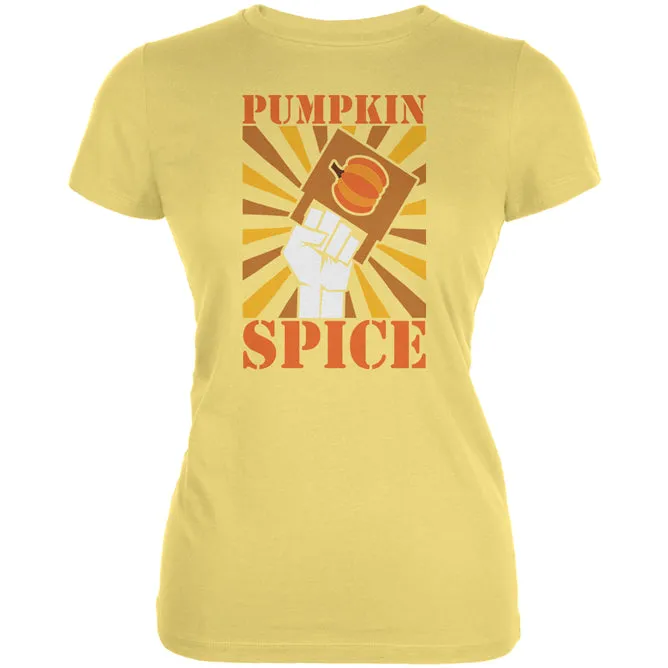 Autumn Fall Pumpkin Spice Revolution Raised Fist Juniors Soft T Shirt sold by Old Glory product image thumbnail 2