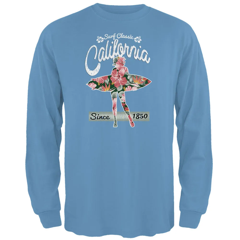 Floral Pineapple Surfer California Surf Classic Mens Long Sleeve T Shirt sold by Old Glory