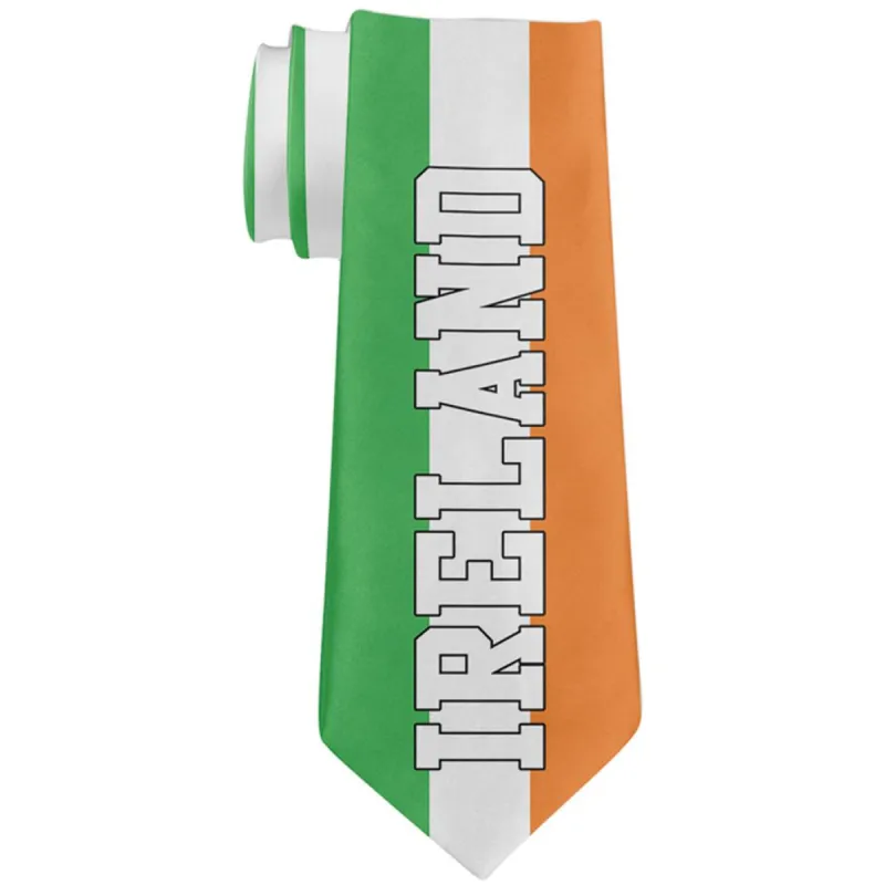 St Patricks Day Ireland Irish World Cup All Over Neck Tie sold by Old Glory