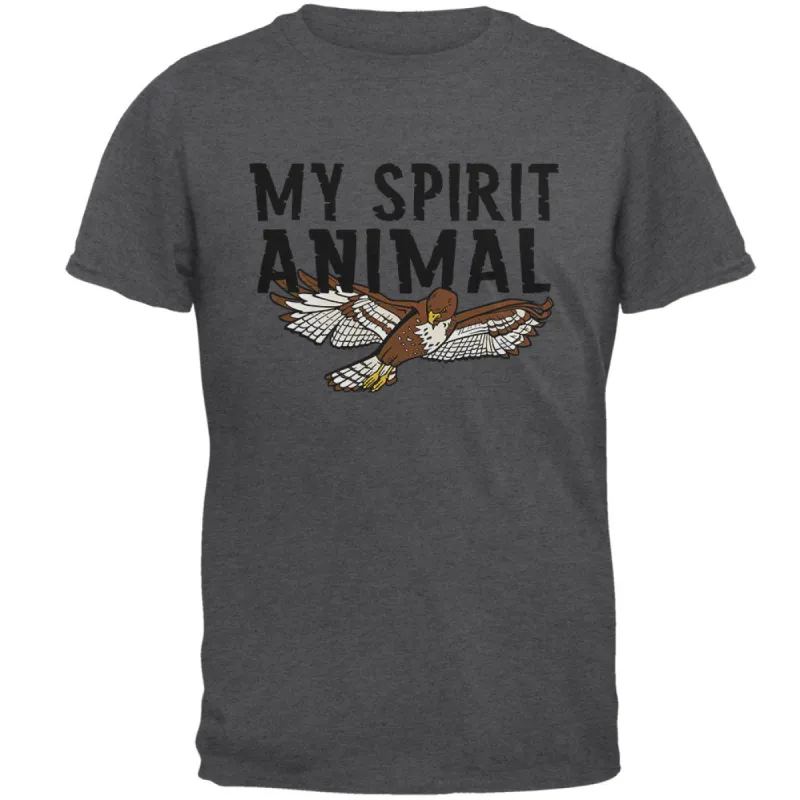 My Spirit Animal Hawk Dark Heather Adult T-Shirt sold by Old Glory
