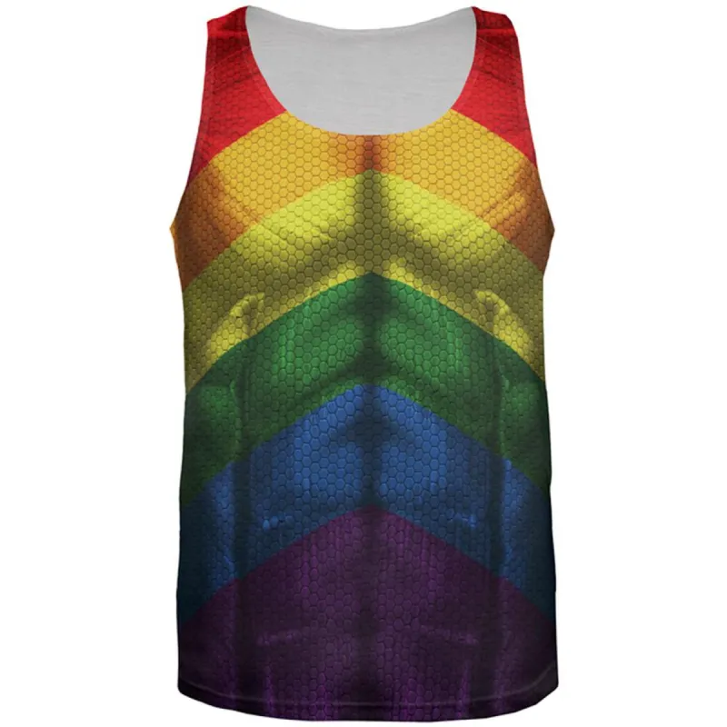 LGBT Gay Pride Superhero Costume All Over Mens Tank Top sold by Old Glory
