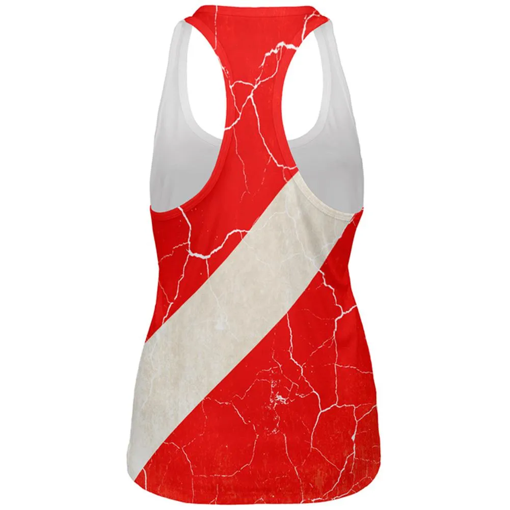 Diver Down Distressed Weathered Flag All Over Womens Work Out Tank Top sold by Old Glory product image thumbnail 2