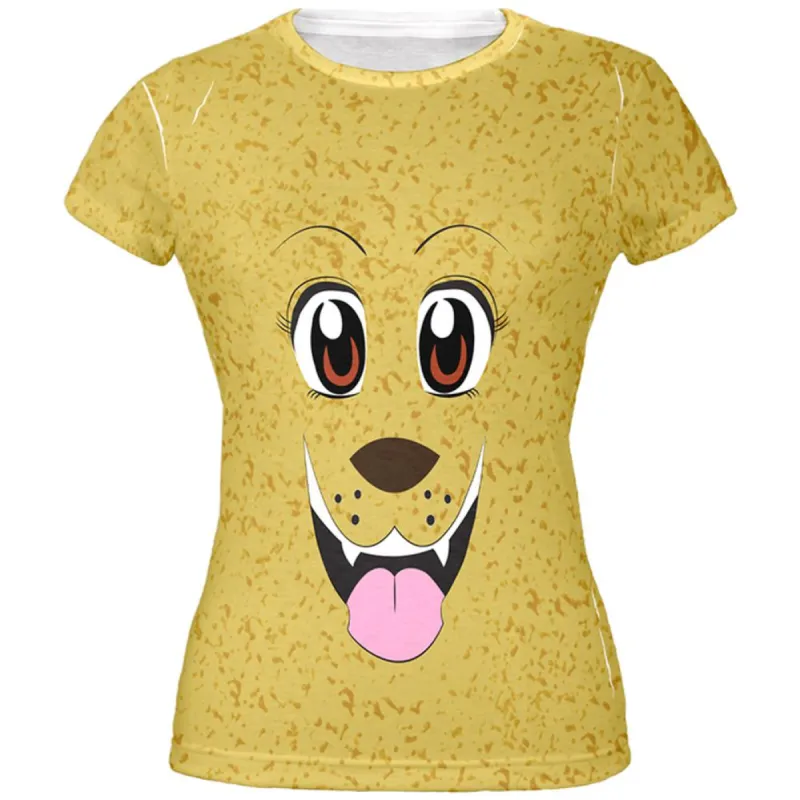 Anime Dog Face Inu All Over Juniors T-Shirt made by Old Glory
