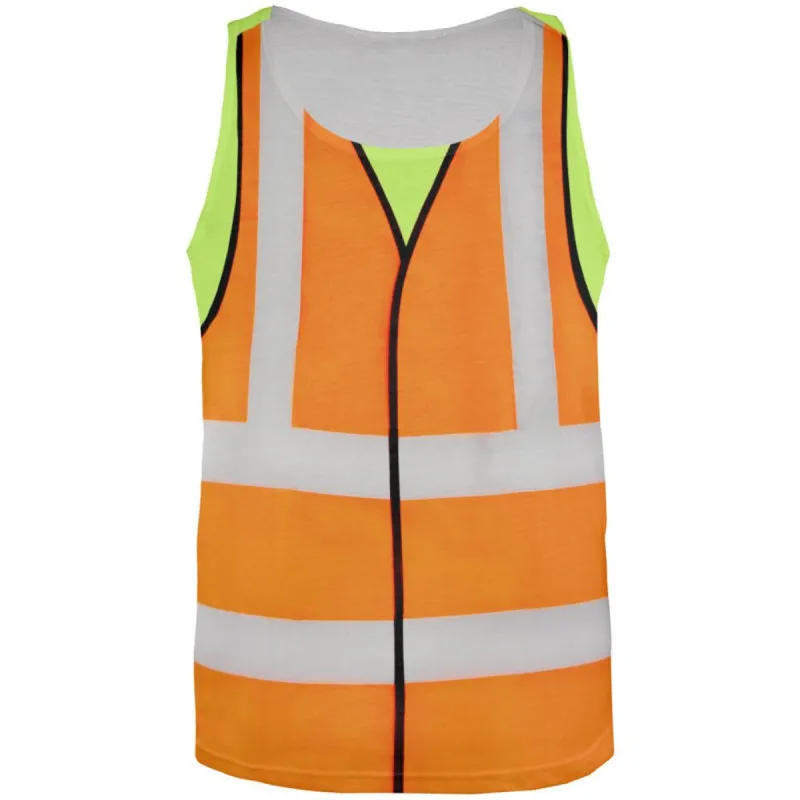 Halloween Road Worker Costume All Over Adult Tank Top sold by Old Glory