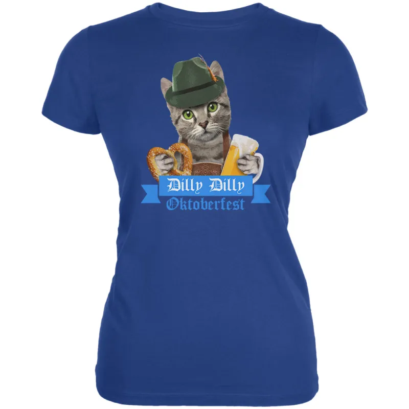 Dilly Dilly Oktoberfest Funny Cat Juniors Soft T Shirt sold by Old Glory