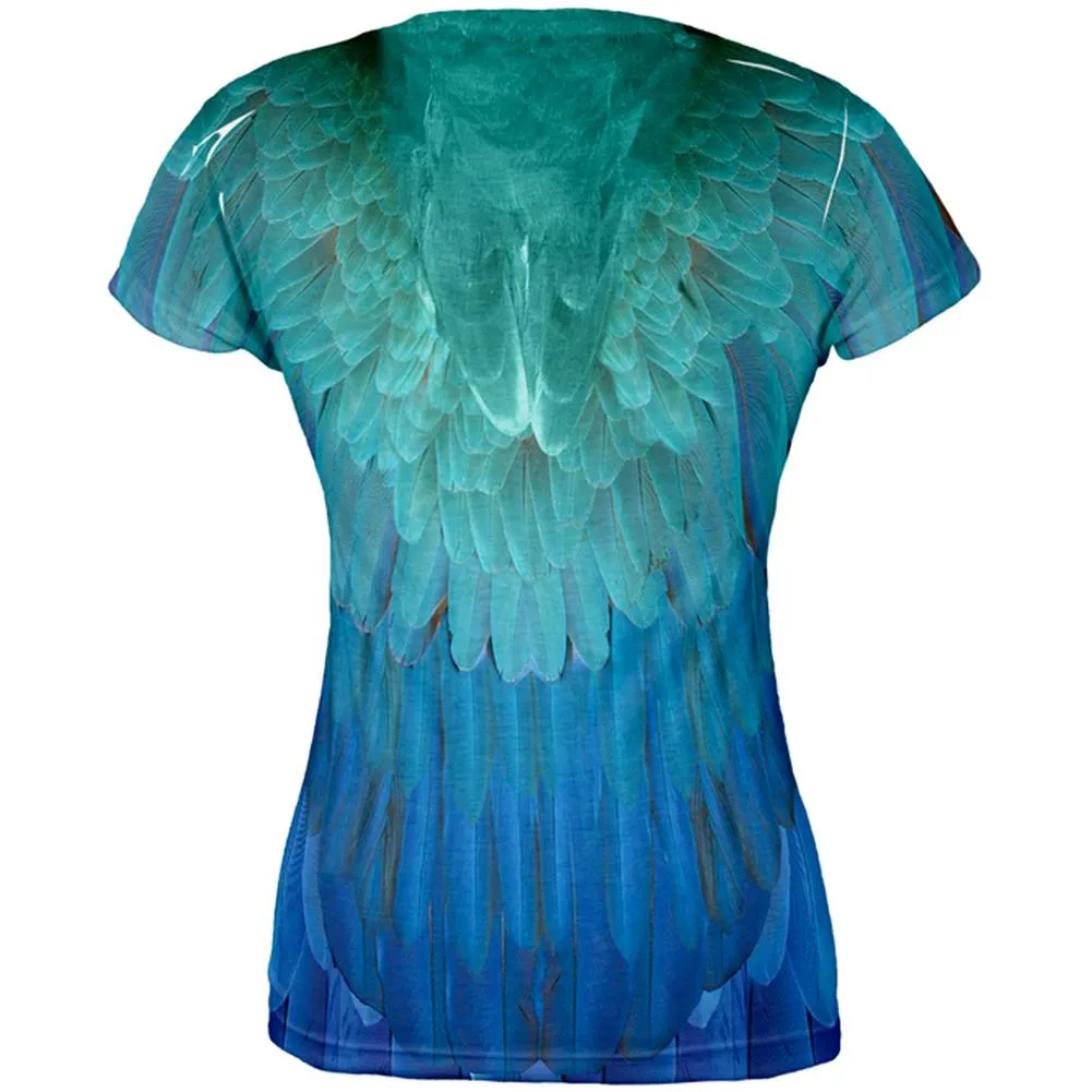 Halloween Blue & Yellow Parrot Macaw Costume All Over Juniors T-Shirt sold by Old Glory product image thumbnail 2