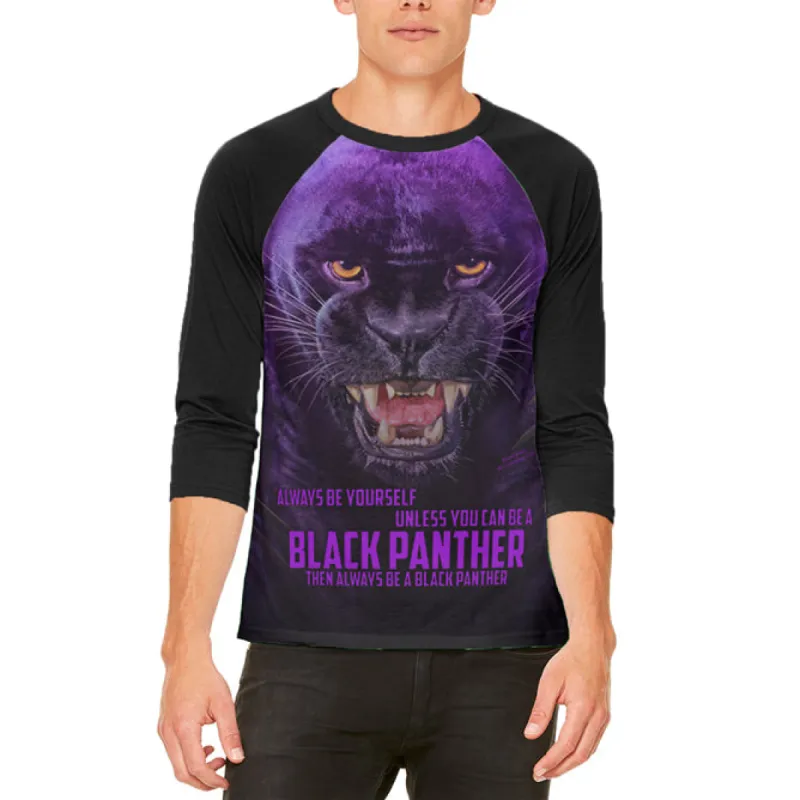 Always Be Yourself Unless Black Panther Jeff Wack Mens Raglan T Shirt sold by Old Glory