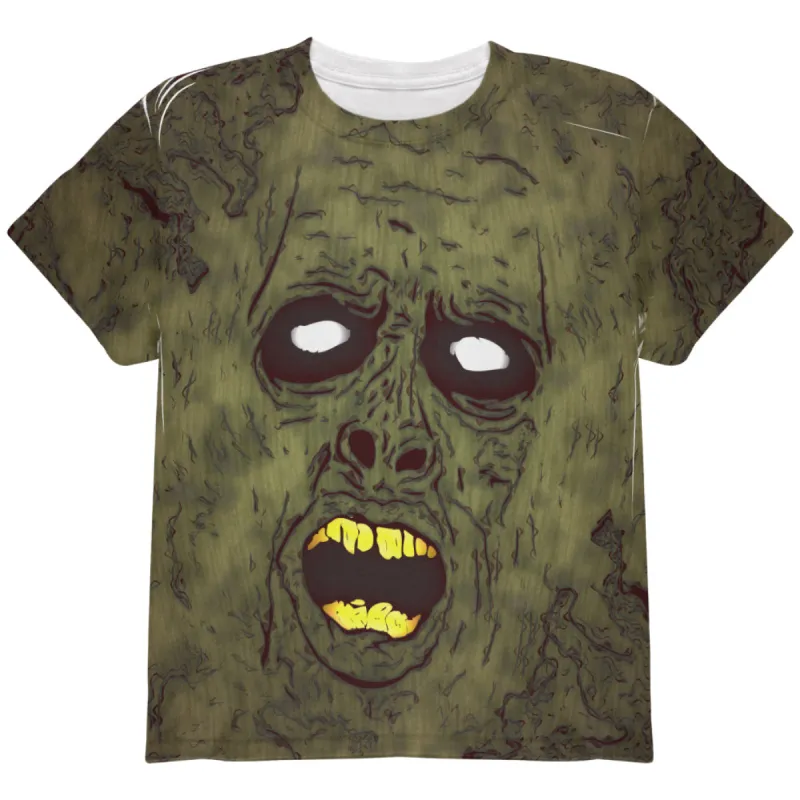 Halloween Dirty Ugly Zombie Face All Over Youth T Shirt sold by Old Glory
