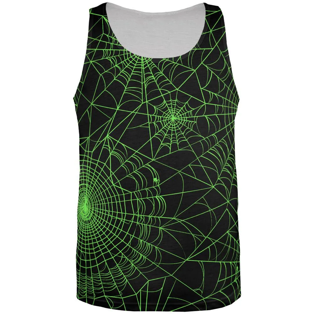 Halloween Spider Webs All Over Adult Tank Top sold by Old Glory