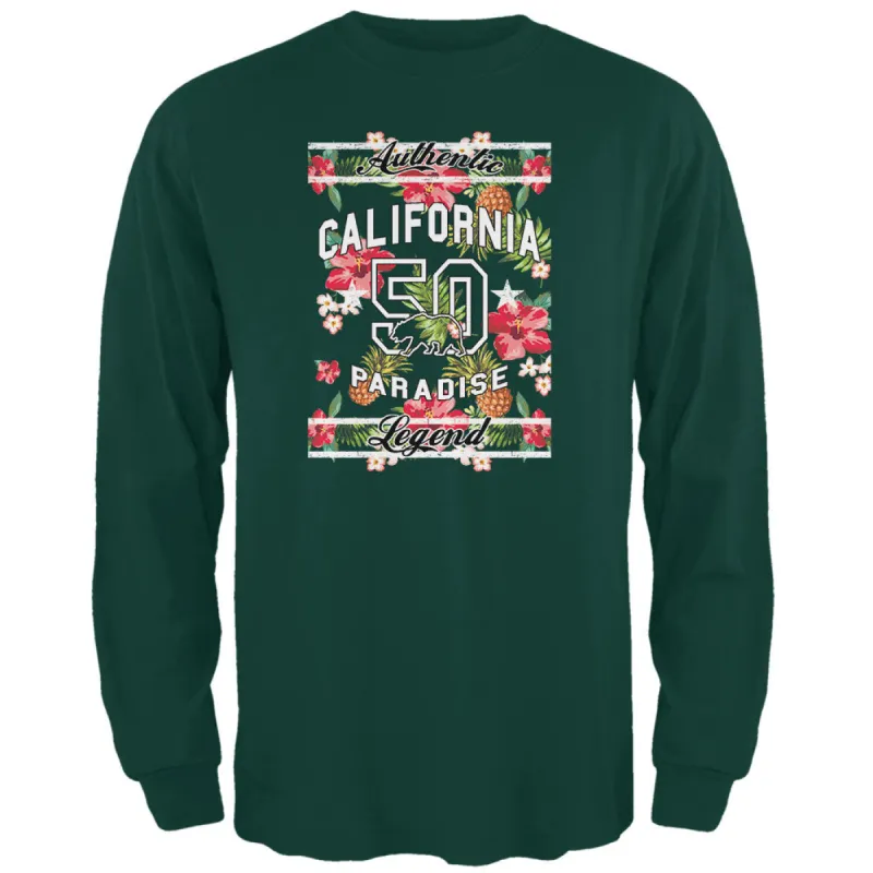 Floral Paradise Found California Mens Long Sleeve T Shirt sold by Old Glory