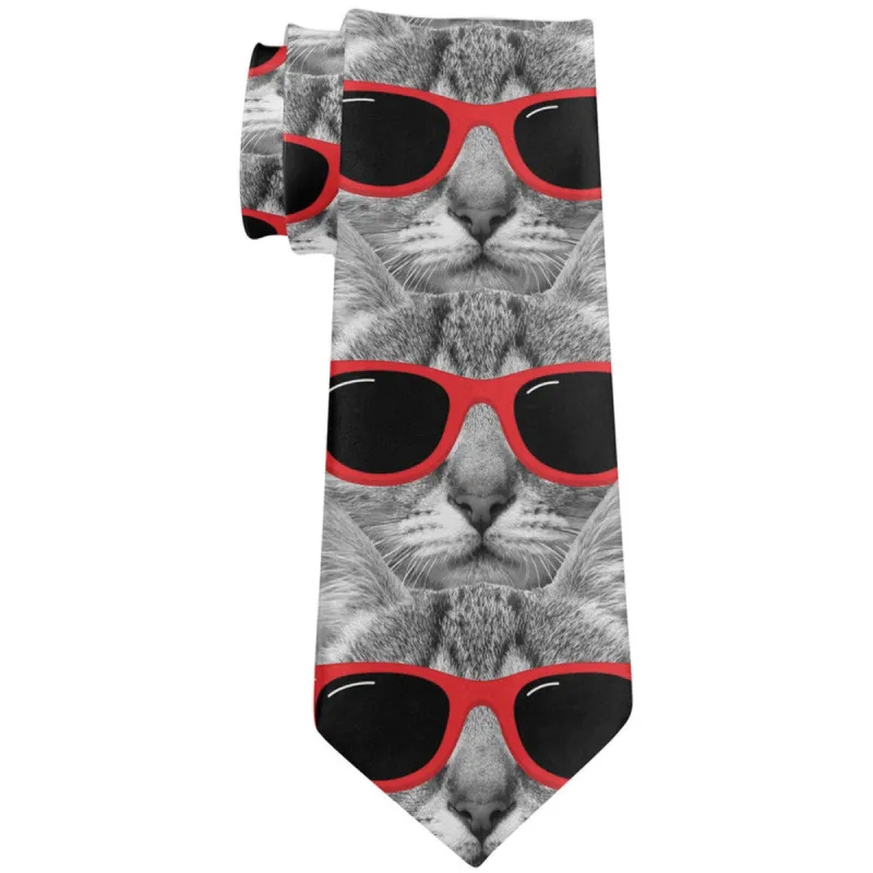 Chillin Cat All Over Neck Tie sold by Old Glory