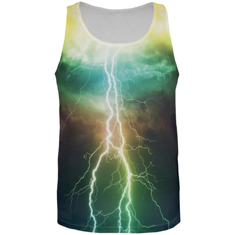 Lightning All Over Adult Tank Top sold by Old Glory
