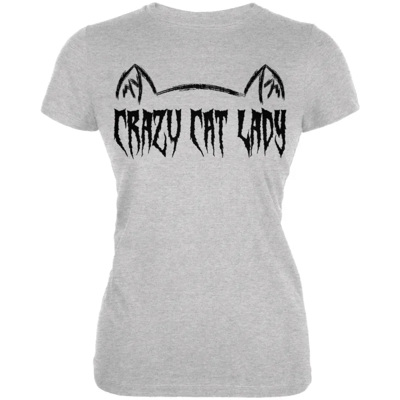 Halloween Crazy Cat Lady Juniors Soft T Shirt sold by Old Glory
