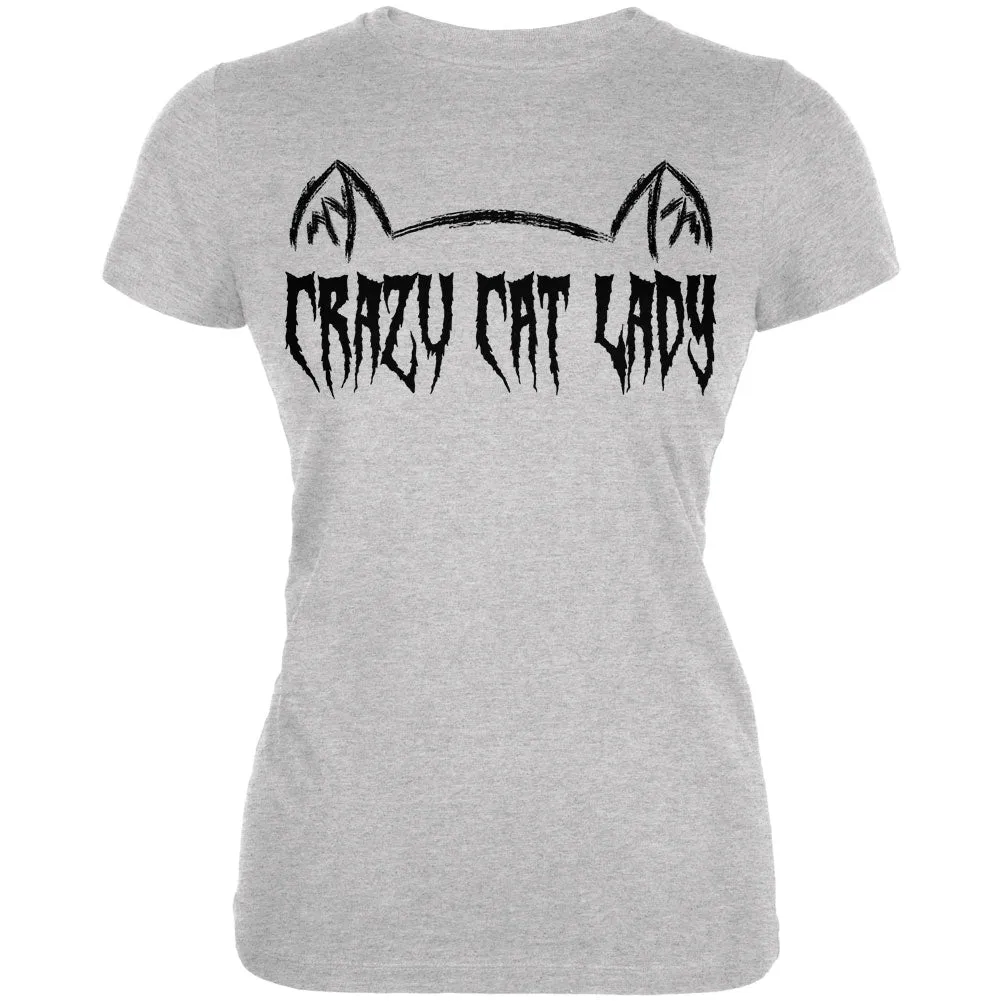 Halloween Crazy Cat Lady Juniors Soft T Shirt sold by Old Glory