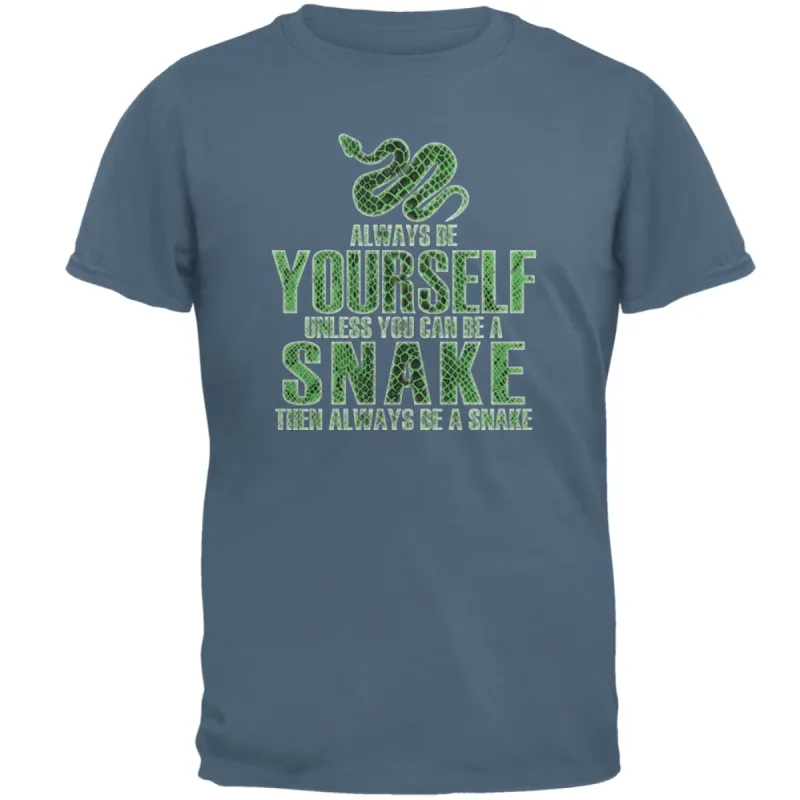 Always Be Yourself Snake Forest Green Adult T-Shirt sold by Old Glory