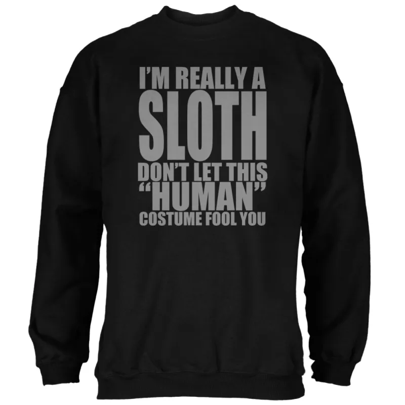 Halloween Human Sloth Costume Mens Sweatshirt sold by Old Glory
