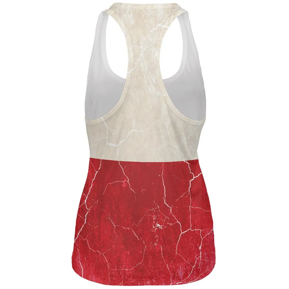 Distressed Grunge Polish Flag All Over Womens Work Out Tank Top sold by Old Glory product image thumbnail 2