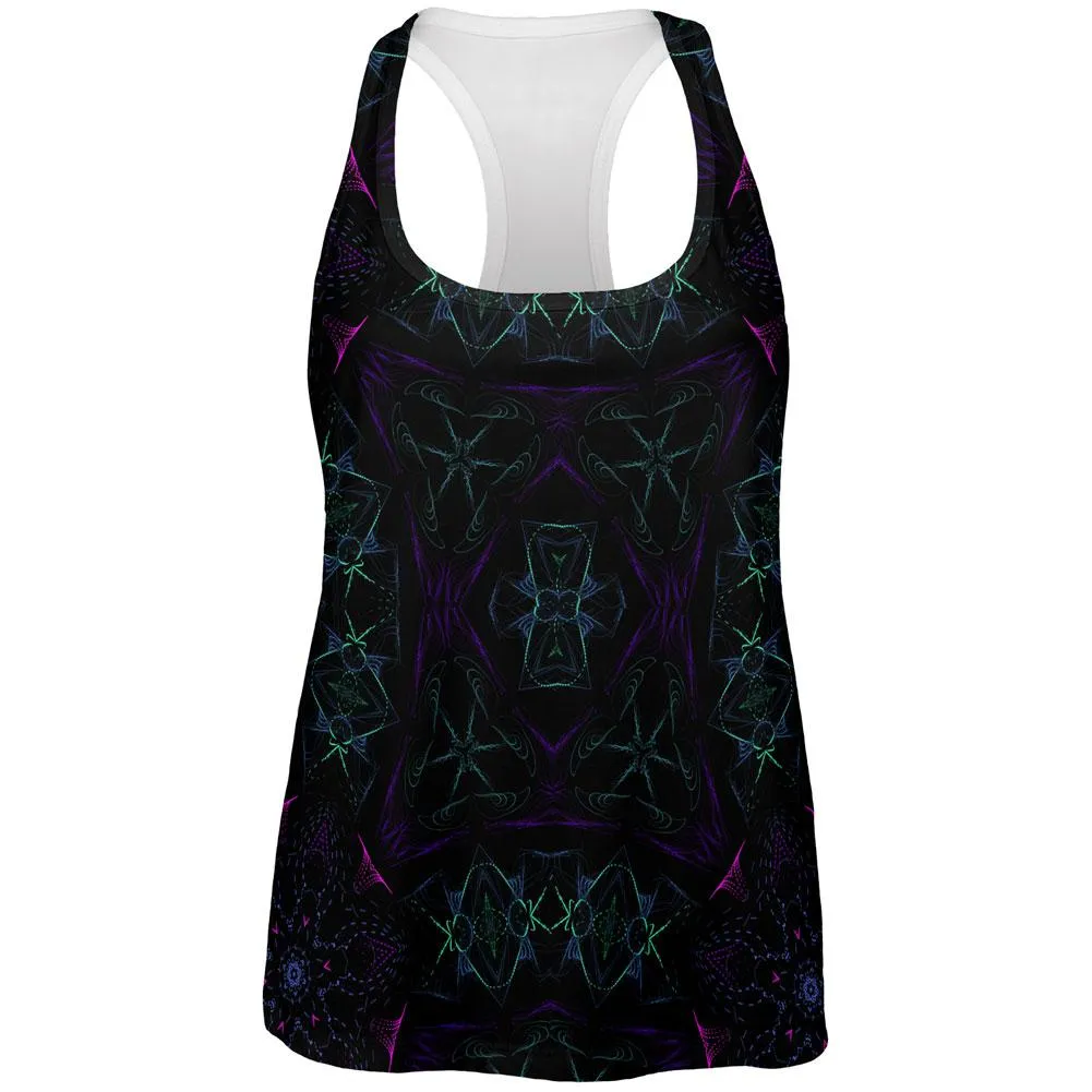 Rock Metal Neon Mandala All Over Womens Work Out Tank Top sold by Old Glory