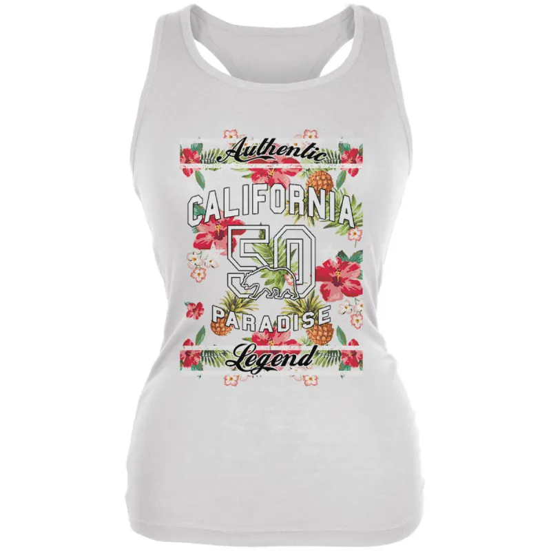 Floral Paradise Found California Juniors Soft Tank Top sold by Old Glory