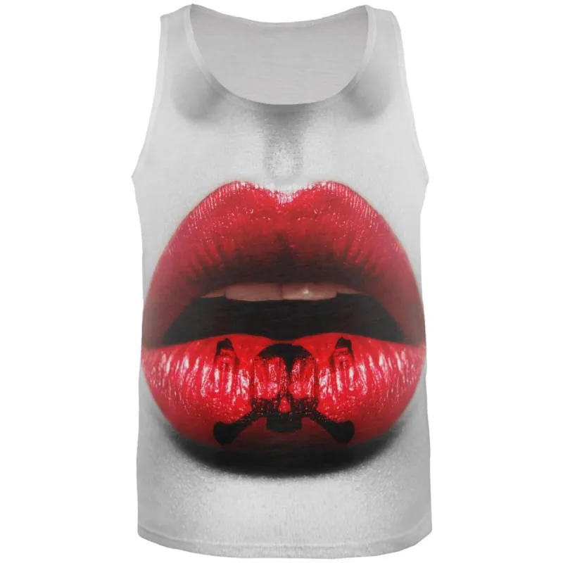 Halloween Kiss Of Death All Over Adult Tank Top sold by Old Glory