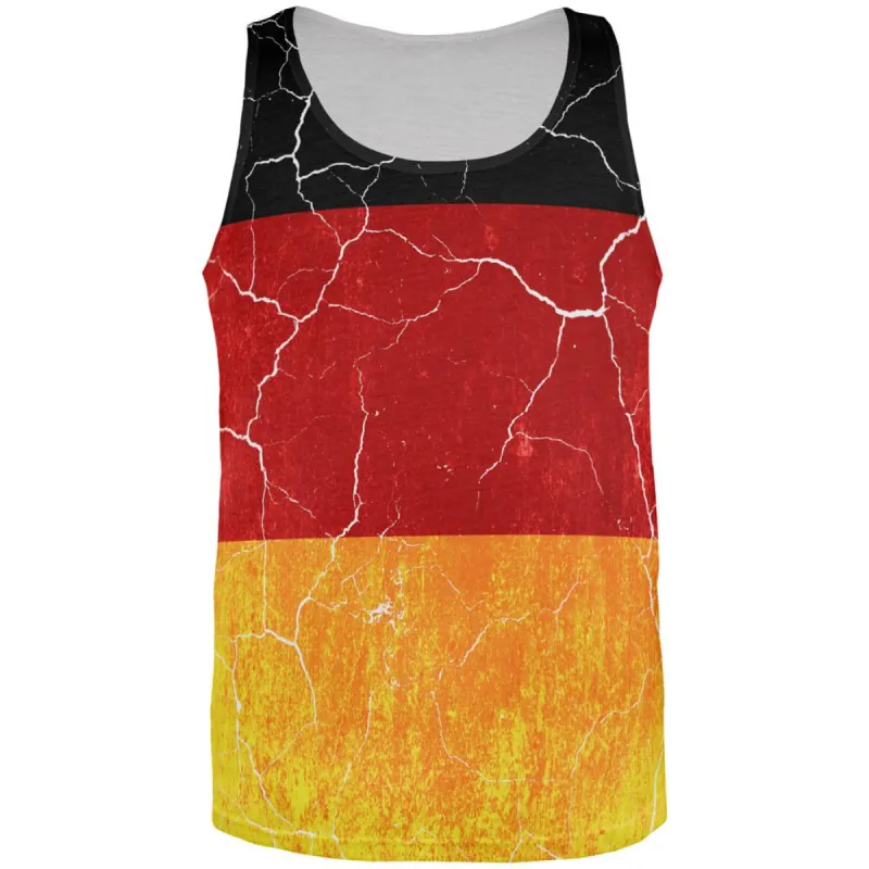 Oktoberfest Distressed Grunge German Flag All Over Mens Tank Top sold by Old Glory