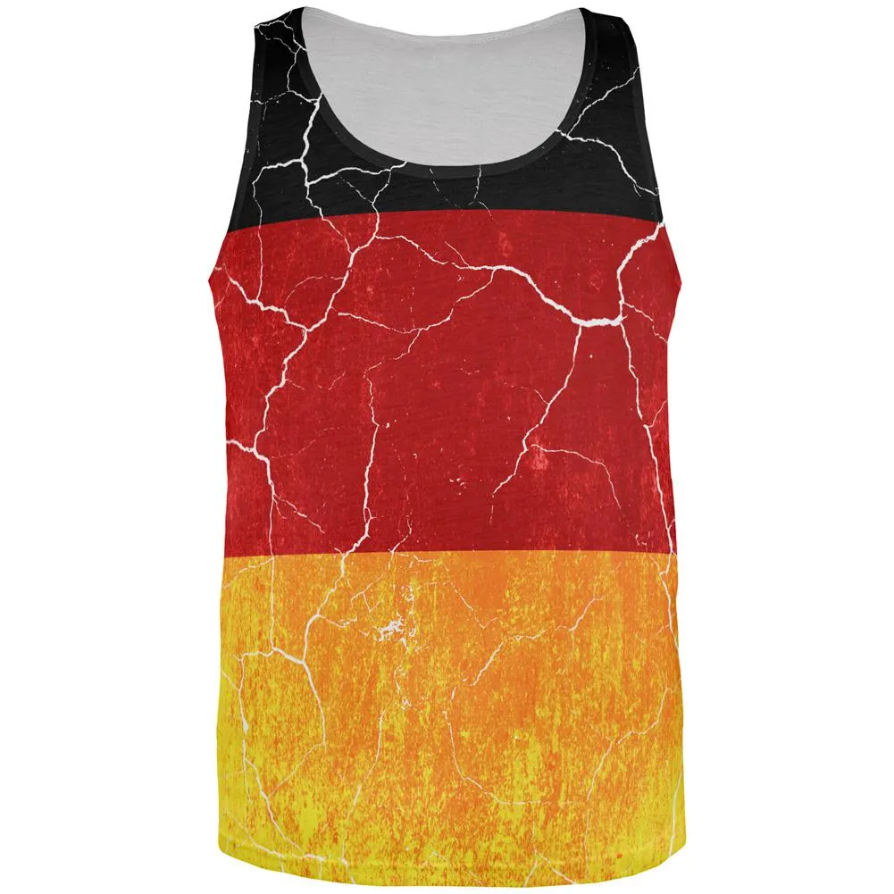 Oktoberfest Distressed Grunge German Flag All Over Mens Tank Top sold by Old Glory