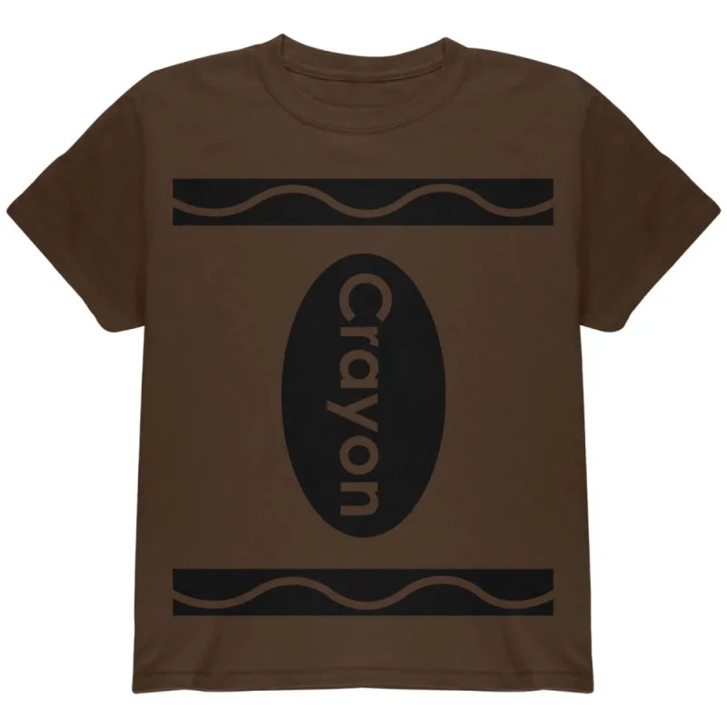 Halloween Crayon Costume Brown Youth T-Shirt sold by Old Glory