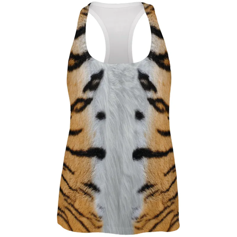 Halloween Tiger Costume All Over Womens Racerback Tank Top sold by Old Glory