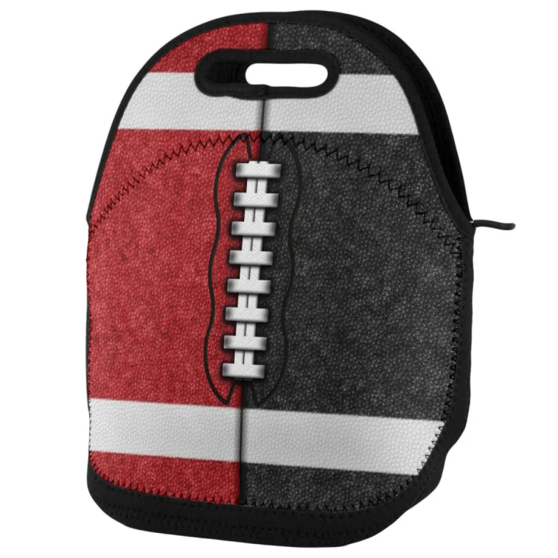 Fantasy Football Team Red and Black Lunch Tote Bag sold by Old Glory
