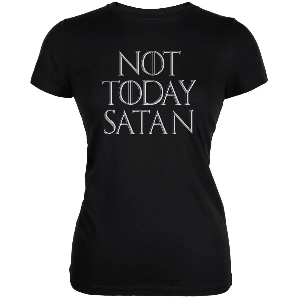 Not Today Satan Christian Juniors Soft T Shirt sold by Old Glory