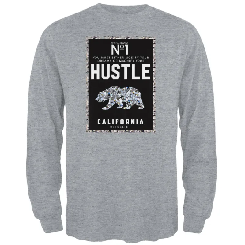Diamond Bear Hustle California Mens Long Sleeve T Shirt sold by Old Glory