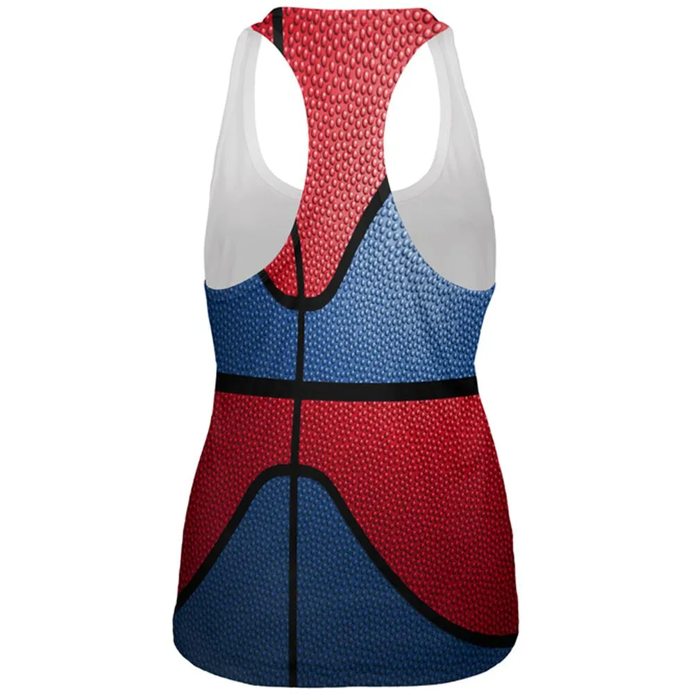 Championship Basketball Royal Blue & Red All Over Womens Work Out Tank Top sold by Old Glory product image thumbnail 2