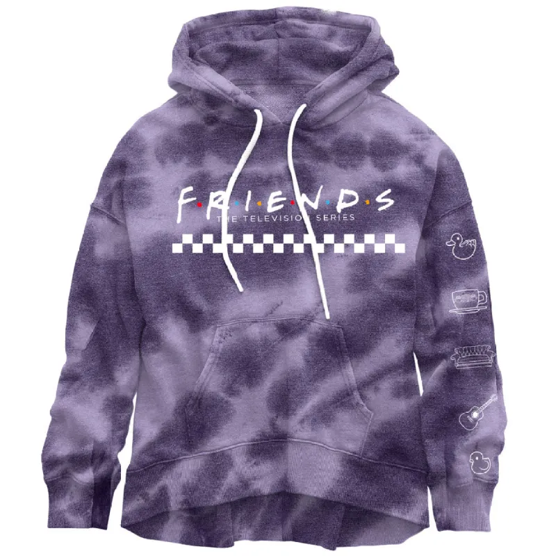 Friends - Checkered Logo Juniors Tie Dye Pullover Hoodie sold by Old Glory