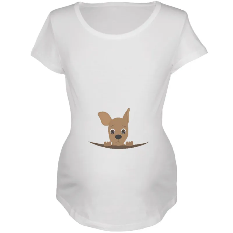 Halloween Peeking Kangaroo Joey Costume Maternity Soft T Shirt sold by Old Glory