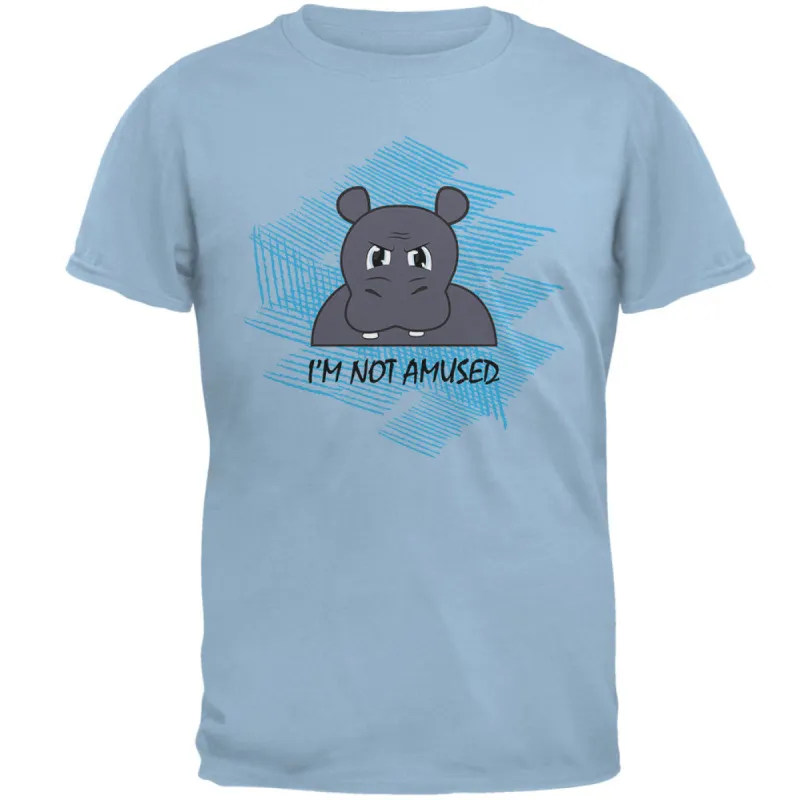Hippo Not Amused Funny Mens T Shirt sold by Old Glory