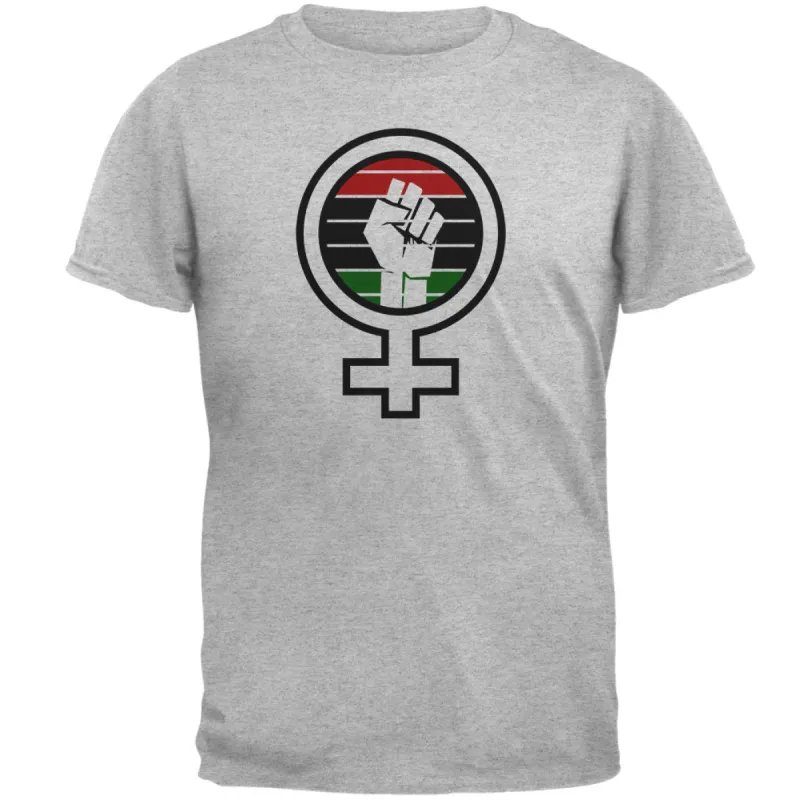 Feminist Raised First 70's Retro Sun Afro-American Flag Mens T Shirt sold by Old Glory
