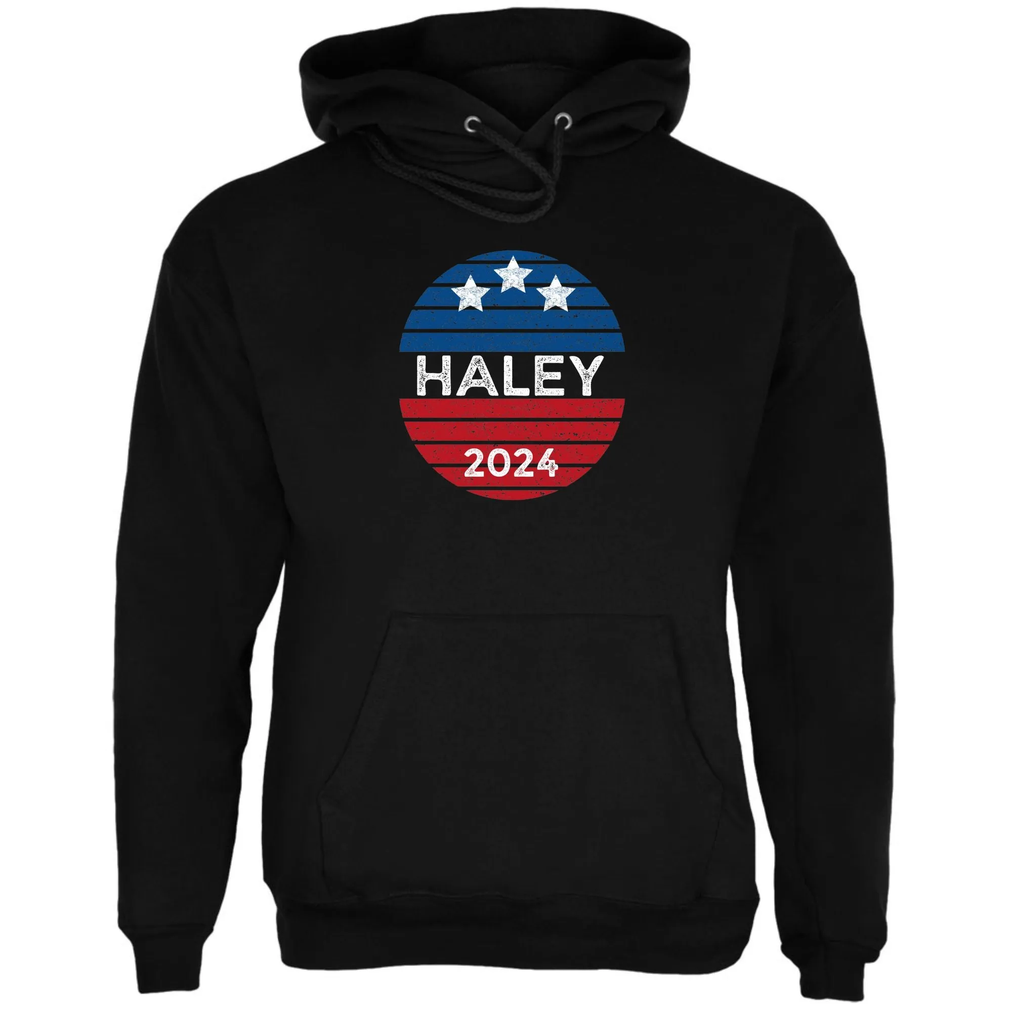 Election 2024 Nikki Haley Patriotic Vintage Sunset 2024 Mens Pullover Hoodie sold by Old Glory