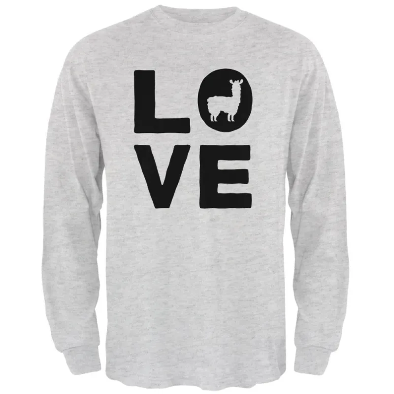 Llama Love Series Mens Long Sleeve T Shirt sold by Old Glory